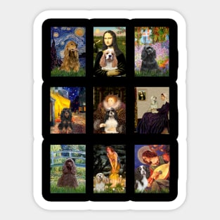 Famous Fine Art Masterpieces Adapted to Include Cocker Spaniels Sticker